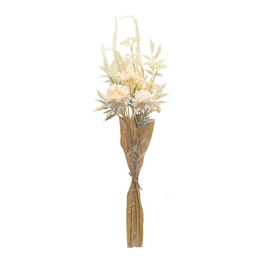29.5" Bleached Zinnia Bouquets, 2ct. By Melrose in Beige | Michaels®